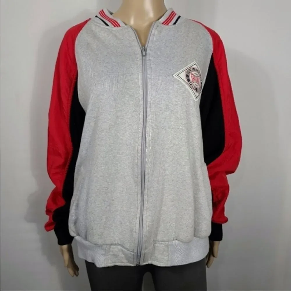 Spalding Vintage Sport Grey Bomber Jacket